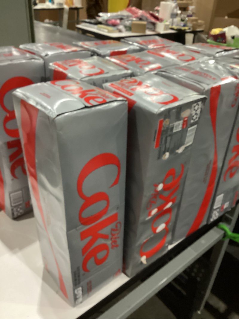 Condition photo showing Good Condition for Diet Coke Soda Soft Drinks, 12 fl oz Fridge Pack Cans, 12 Pack - Cola Flavored Diet Soda Soft Drinks Diet Coke 12 Fl Oz (Pack of 12)