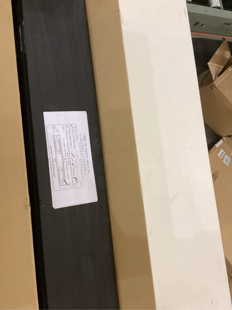 Condition photo showing Good Condition for PHPH 36 Inch Wood Floating Shelves for Wall, Wooden Wall Shelves for Bedroom, Set of 4 Black Black 36in