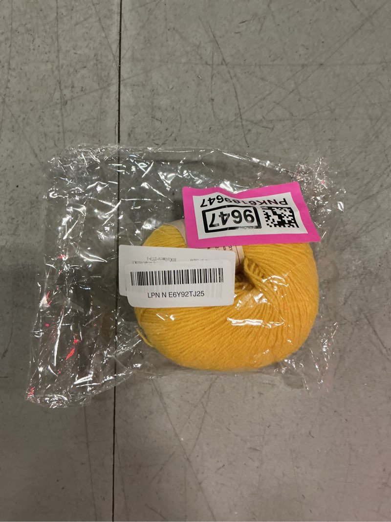 Condition photo showing As Is for 100% inner mongolian cashmere yarn, 6-ply luxurious and soft yarn for hand knitting & crocheting (bright yellow,3 balls) bright yellow 3 balls