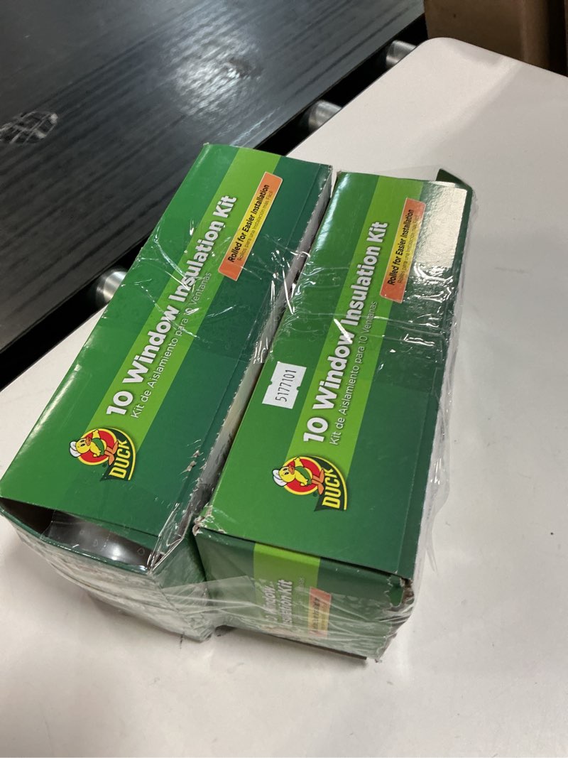 Condition photo showing New/Like New for (2 pack)duck brand 62 in. x 420 in. rolled insulation film window kit, fits up to 10 windows