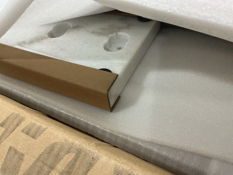 Condition photo showing Good Condition for kes standing towel racks for bathroom 2-tier, floor towel rack stand with heavy marble base, upgrade steady freestanding design, pro-grade 18/8 stainless steel brushed finish, bth217-2 brushed finish 33” h (2-tier)