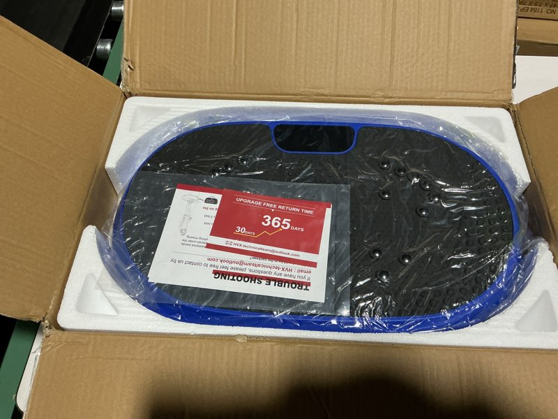 Condition photo showing New/Like New for vibration plate exercise machine, vibrating fitness platform for lymphatic drainage, full body shaker workout equipment, bluetooth power shaping vibrate plate, board sport for home exercise gym