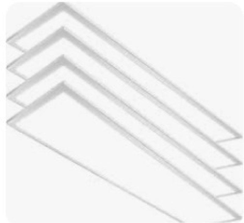 LumeGen Premium Backlit 1ft x 4ft Flat Panel LED Ceiling Light Fixture - 4 Pack, 30W, 3900 Lumens, 5