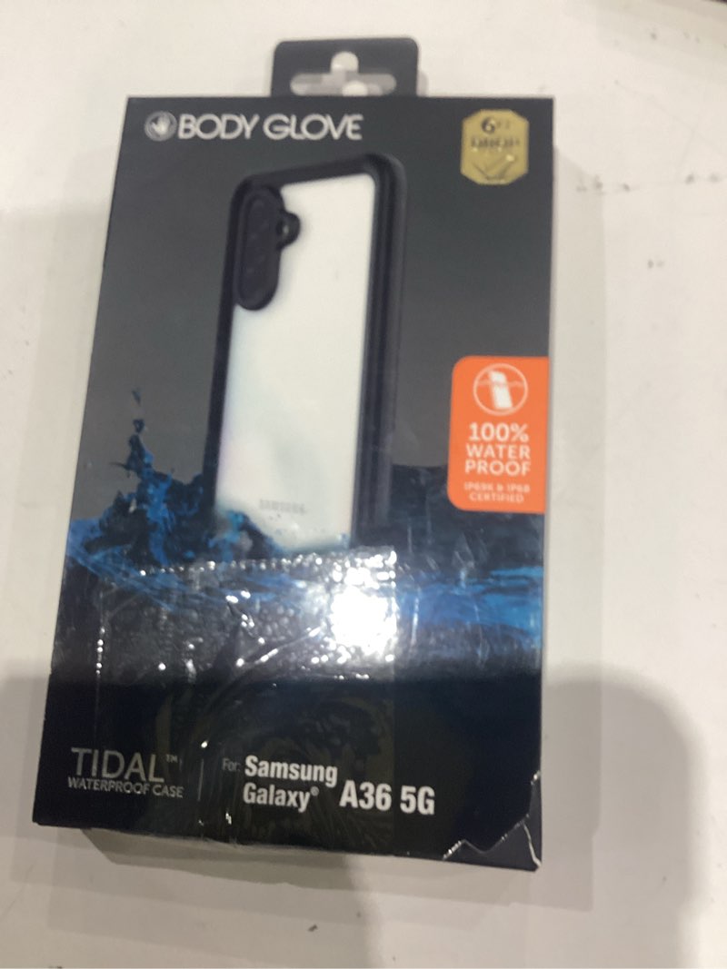 Condition photo showing As Is for body glove tidal waterproof phone case for samsung galaxy a36 5g - black/gray