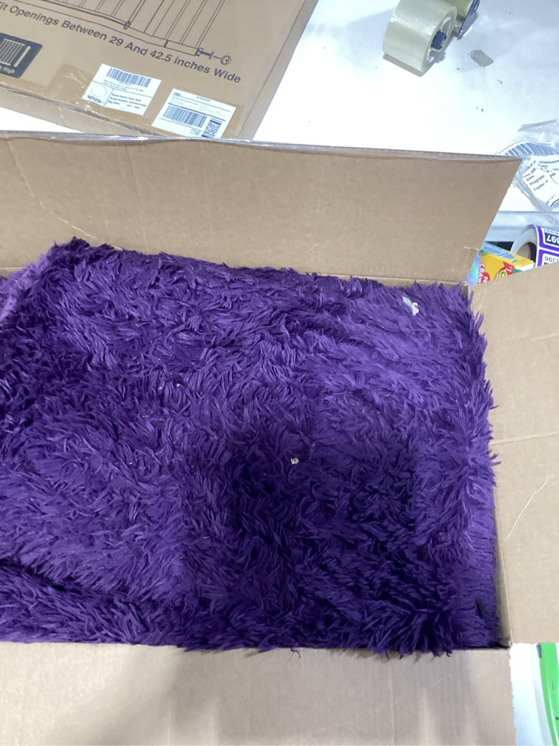 Condition photo showing Good Condition for FinRe?c 6x9 Ft Fluffy Purple Rugs for Living Room Bedroom, Soft Indoor Fuzzy Shaggy Area Rug, Non-Sl