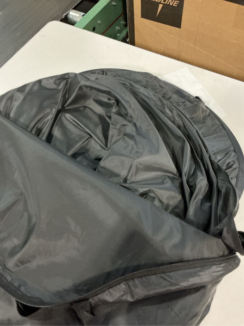 Condition photo showing As Is for wolfwise pop up changing tent for beach, camping portable shower tents, outdoor privacy bathroom, change dressing clothes tent pop up instant for camp, toilet, 6.2ft/6.6ft/6.9ft high spacious: 74.8 h, 47.2" w black