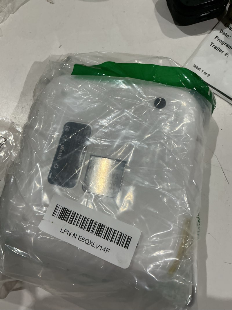 Condition photo showing As Is for label maker machine with tape, label maker waterproof labels 12mm, d210s laminated labeler machine, multi icons borders & one-touch keys, labelmaker for home use/school office supplies grey label maker with 1 tape