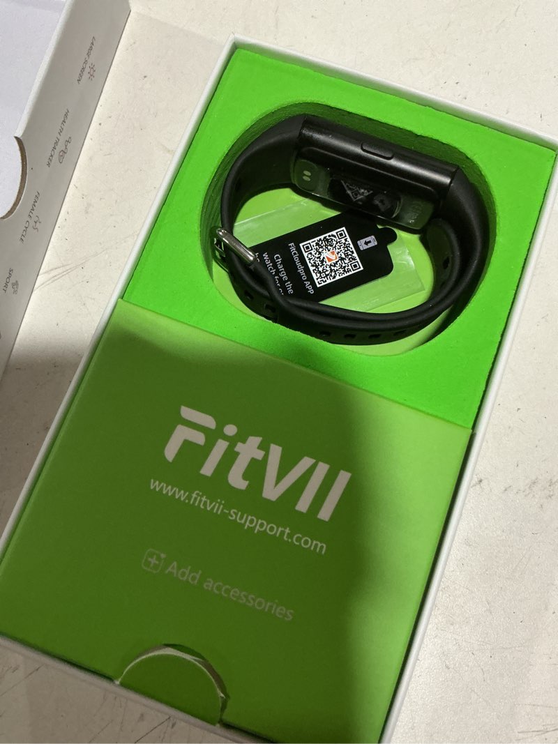 Condition photo showing Good Condition for fitvii fino 2 slim fitness tracker, smart watch with blood oxygen, sleep monitor, 24/7 heart rate & blood pressure, ip68 waterproof health activity trackers with calories step counter for women men black