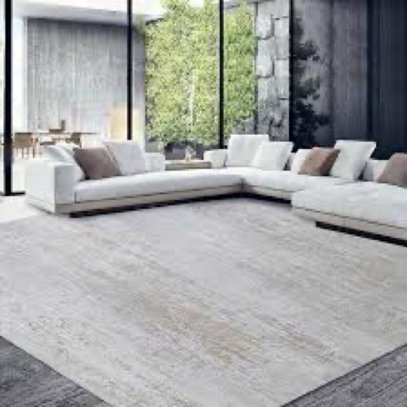 9x12 Area Rugs for Living Room Washable Solid Large Bedroom Rugs Non Slip Soft Modern Abstract Dinin