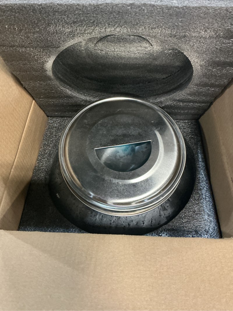 Condition photo showing As Is for large glass jars with lids, 5.5 gallon (21000 ml) glass canisters - super wide mouth glass jar heavy duty glass storage jars with lid for storing flour, rice, set of 1