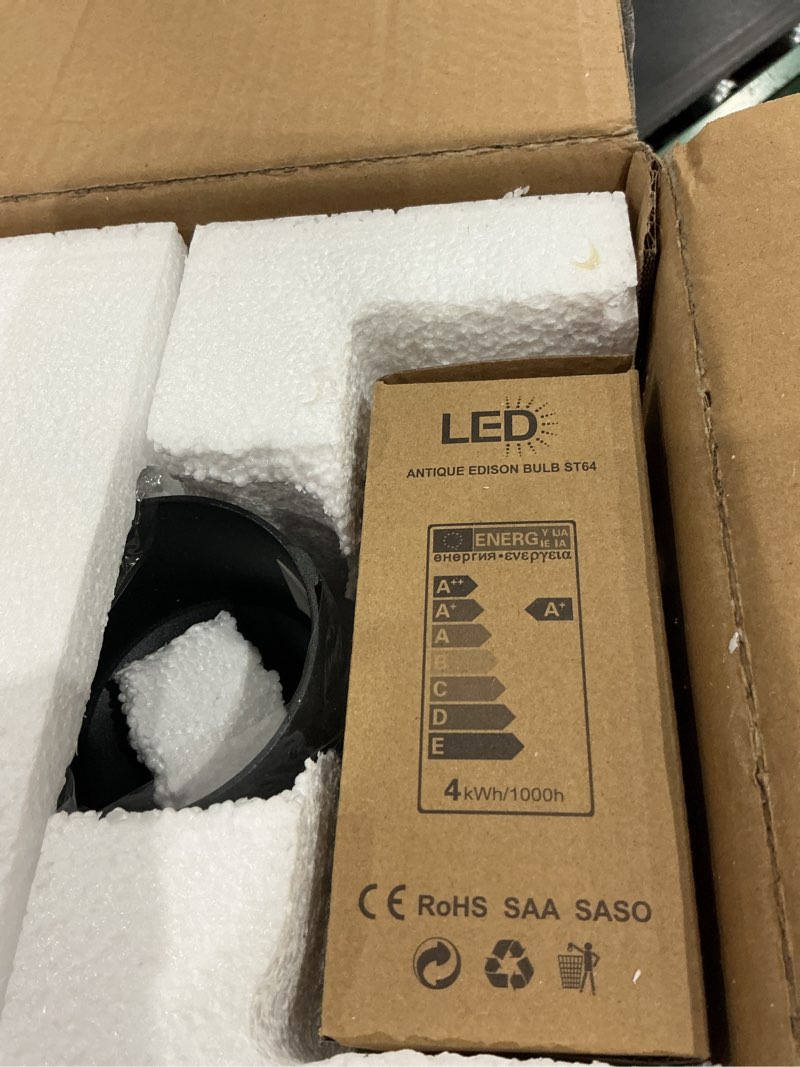 Condition photo showing Good Condition for 47.3 inch black solar lamp posts outdoor waterproof aluminum solar pole lights with water ripple glass dusk to dawn outdoor post lights hard wired include remote control and led bulb matte black 47.3 inch