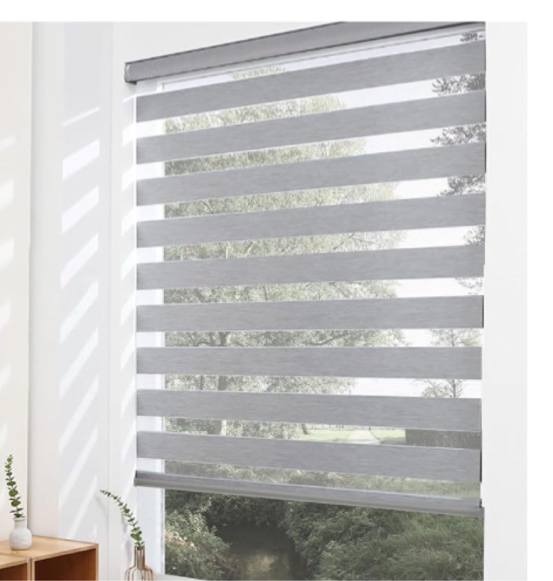 flamax color-matched custom cordless zebra blinds, light control for day and night, privacy light fi
