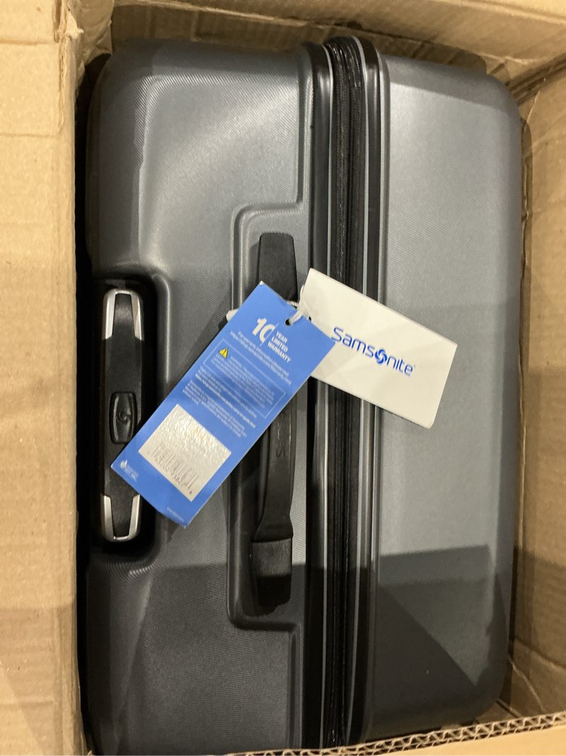 Condition photo showing Good Condition for samsonite omni 2 hardside expandable luggage with spinner wheels, large spinner, solid charcoal checked-large spinner solid charcoal