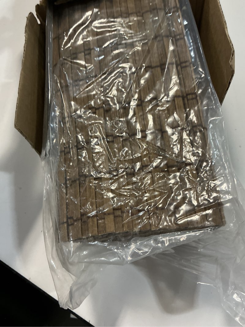 Condition photo showing New/Like New for cordless bamboo roman shades for windows, blinds size (34" w ×64" h) colour (highfield teak)