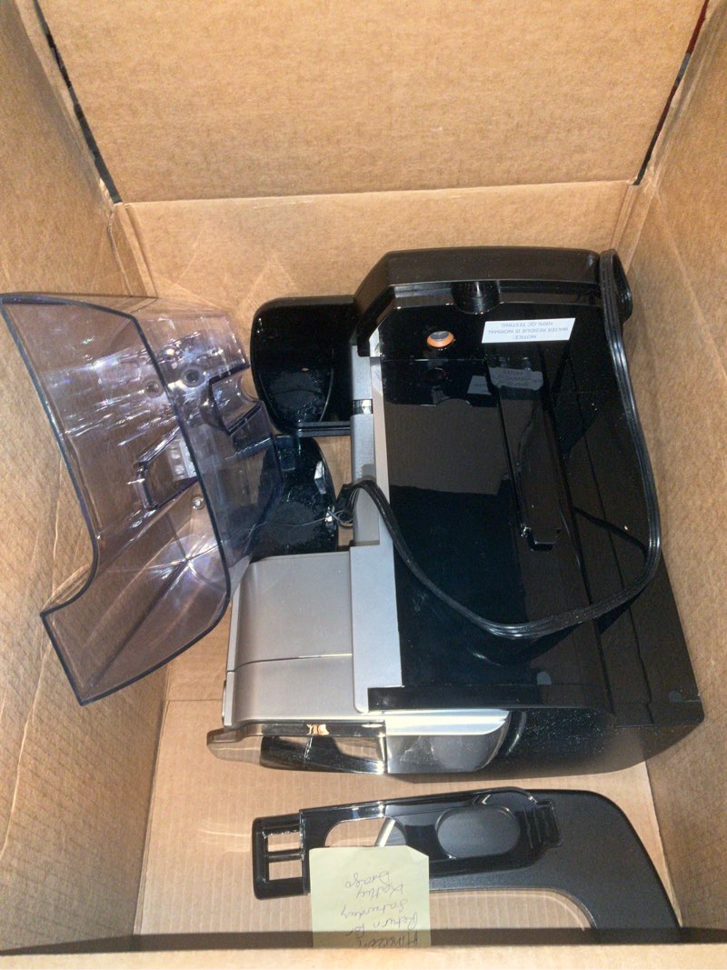 Condition photo showing As Is for cuisinart coffee maker, single serve 72-ounce reservoir pod coffee machine, programmable brewing & hot water dispenser, 3 cup-size settings, stainless steel, ss-10p1, silver
