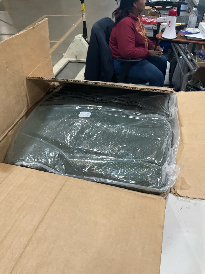 Condition photo showing Good Condition for 9FT White Bounce House,Inflatable Toddler Bouncy House for 3-6 Age Kids Party Gift with Blower White Jumper Bouncy Castle Wedding Decorations for Outdoor Play Backyard