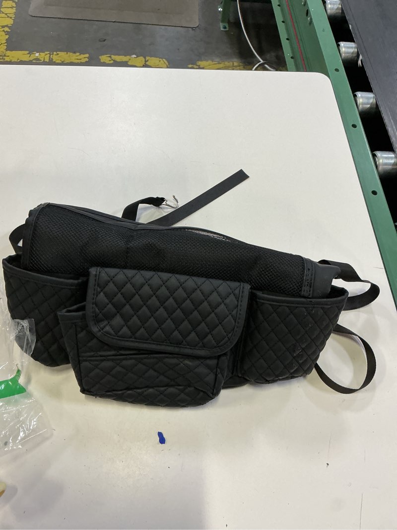 Condition photo showing Good Condition for car pocket handbag holder between seats with multi-pocket large capacity storage bag pet kids barrier car net pocket purse holder with tissue purse holder, driver storage pouch for handbag cup
