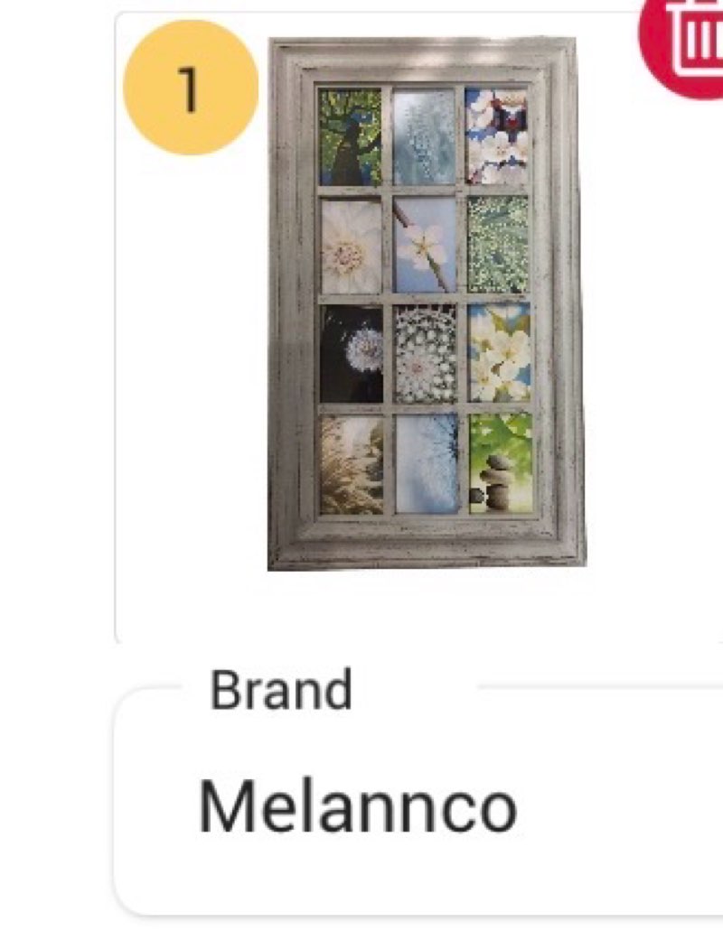 Melannco 12-Opening Window Wall Collage Frame, Gray