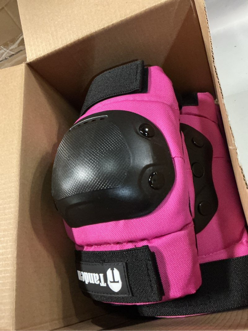Condition photo showing Good Condition for tanden skateboard protective gear knee pads and elbow pads set, elbow and knee pads for roller skating wrist guards skateboarding pads pink adult (14+ years)