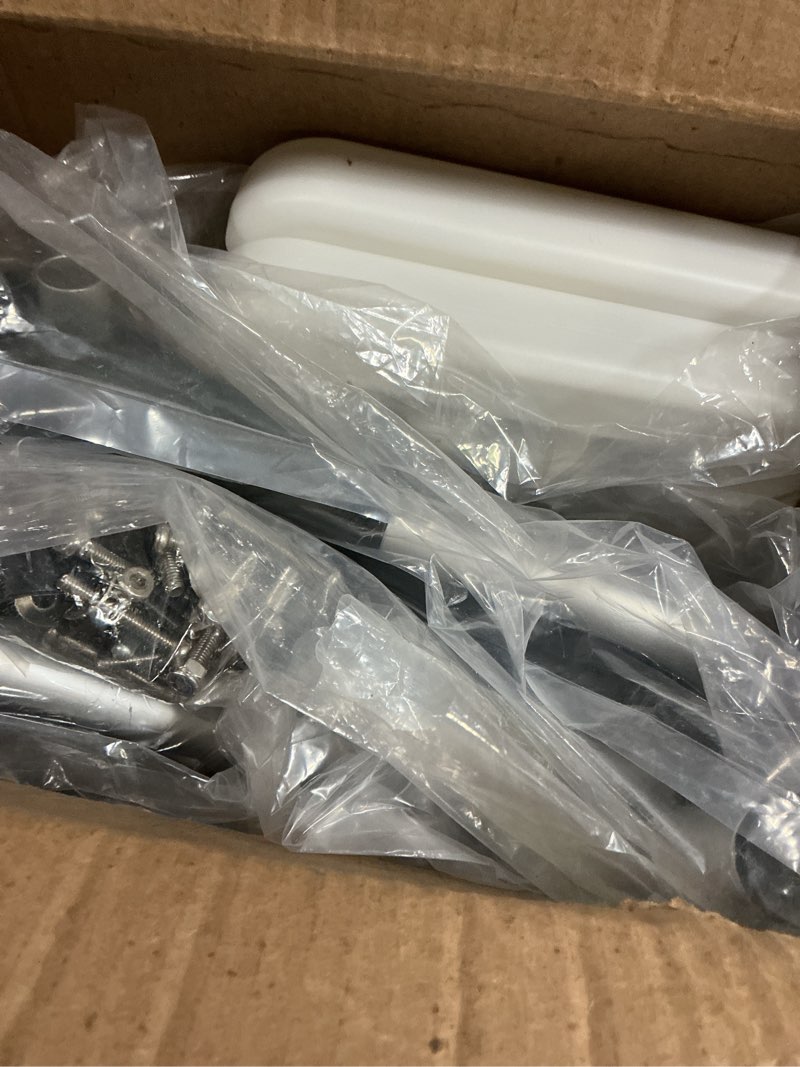 Condition photo showing Good Condition for 2 Step Stool with Handle & Non-Skid Platform, Adjustable Handrail Step Stool for Elderly, Adults, Lightweight Bed Step Foot Stool for Kitchen, Bedside, RV, Bathtub,Supports 400 lbs (White) White Aluminum Alloy