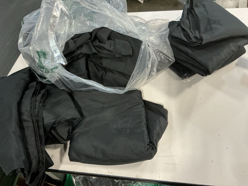 Condition photo showing Good Condition for 10 Pack Black Tablecloths Rectangular Table Cloths for 6 Foot Rectangle Tables 60x102 Inch, Heavy-Duty Polyester Fabric Tablecloth Reusable and Washable for Weddings, Parties, Banquets Black 10PC-60x102 In?6FT