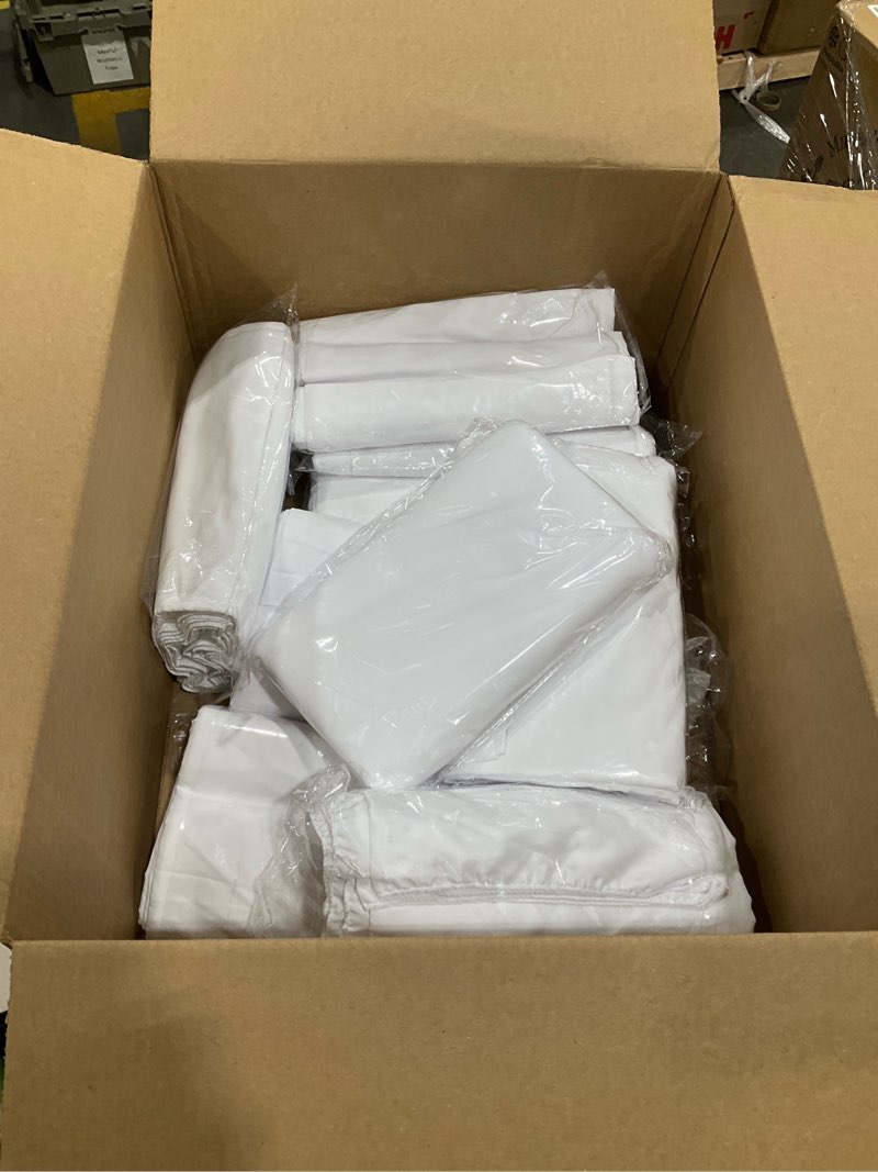 Condition photo showing Good Condition for 10 pack white table cloth rectangle table cloths for 8 foot rectangle tables 60 x 126 inch washable polyester table covers, reusable & wrinkle resistant for weddings, parties, events, and everyday use white 10 pack-60*126 inch
