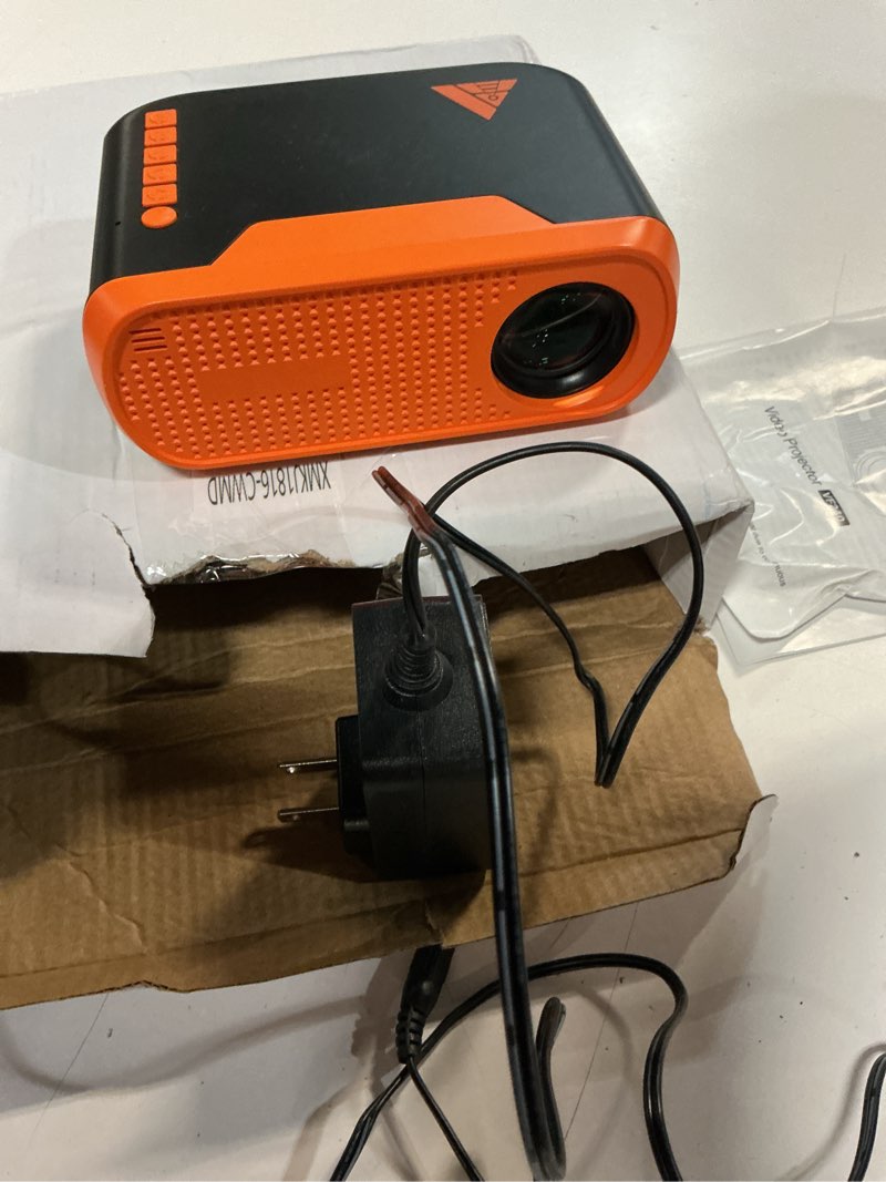 Condition photo showing Good Condition for mini video projector with wifi bluetooth, native 1080p portable movie projector, compatible with smartphone, tv stick, ps5, laptop hdmi usb for home theater indoor outdoor movies black-yellow