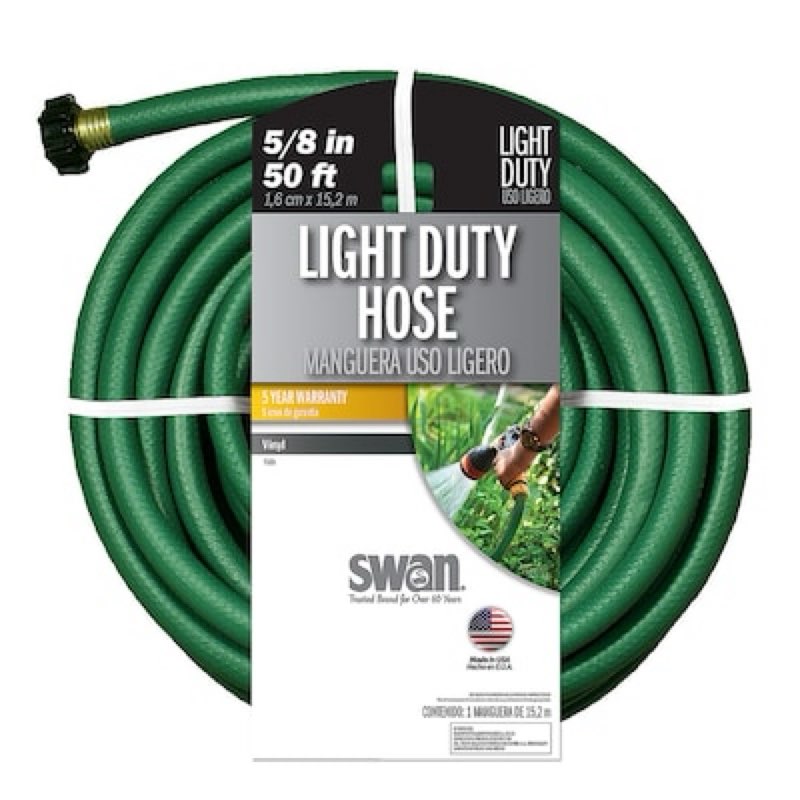 swan 5/8-in x 50-ft light-duty garden hose