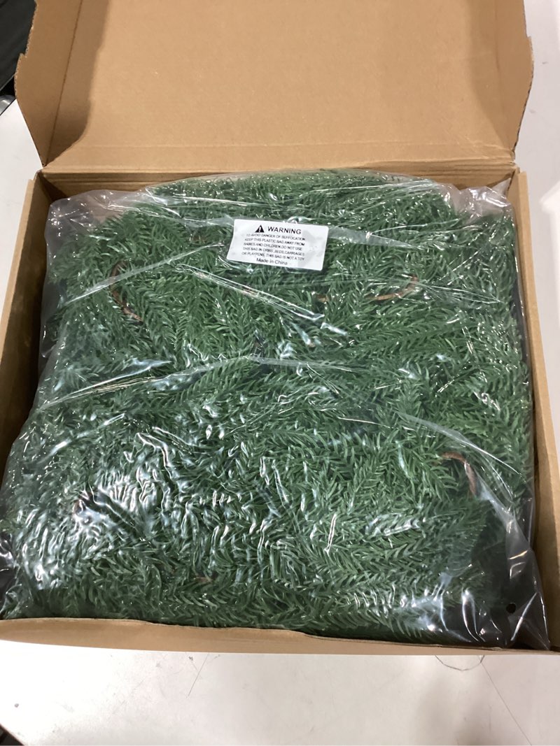 Condition photo showing Good Condition for 6Ft 2Pcs Artificial Norfolk Pine Garland Realistic Green Faux Greenery Garland for Christmas Table, Fireplace, Mantle, Window, Stairs, Indoor, Outdoor Holiday Decor 6FT02