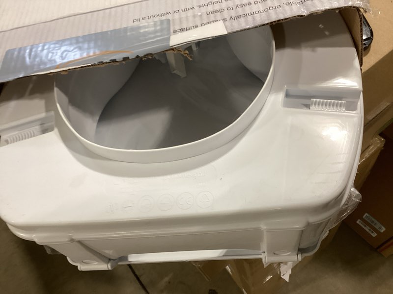 Condition photo showing Good Condition for Homecraft Savanah Raised Toilet Seat with Lid, 4" Elevated Seat for Seniors, Universal Fit for Most Standard Toilets, Portable & Tool-Free, Seat Riser, Ergonomic Design, White 4" Seat with Lid