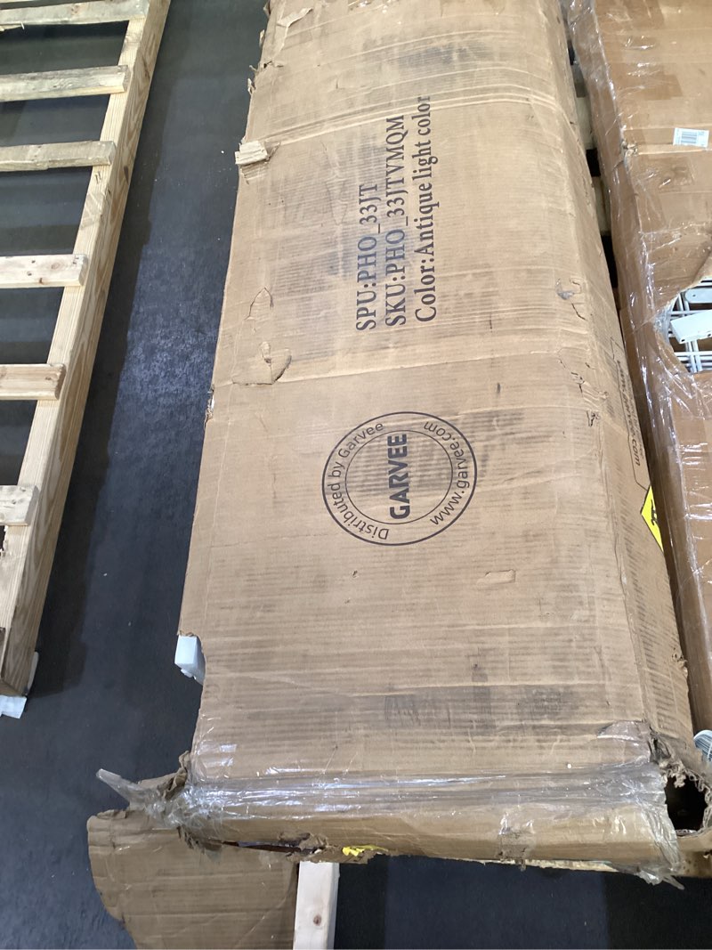 Condition photo showing As Is for GAOMON 8 Drawers Wood Dressers with Charging Station and LED Lights, Modern Wooden Dresser for Bedroom, Living Room, Hallway, 55" Wide Chests of Drawers Dresser TV Stand for 55 Inch TV (Brown)