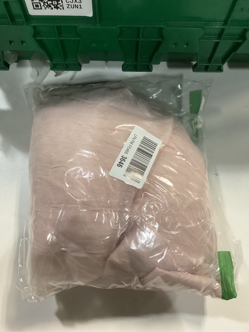 Condition photo showing New/Like New for No. 918 Margaret 2-Pack Holiday Twist Tab Crushed Texture Sheer Tab Top Curtain Panel Pair, 51\" x 96\", Blush Blush 51\"W x 96\"L (Pack of 2)