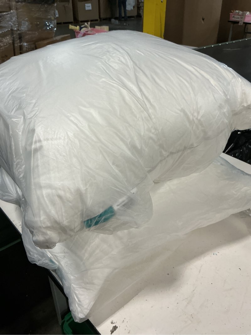 Condition photo showing Good Condition for oubonun 24x24 square pillow inserts (set of 2) - 100% cotton cover - decorative interior sofa pillow pair - white 24x24 inch (pack of 2)