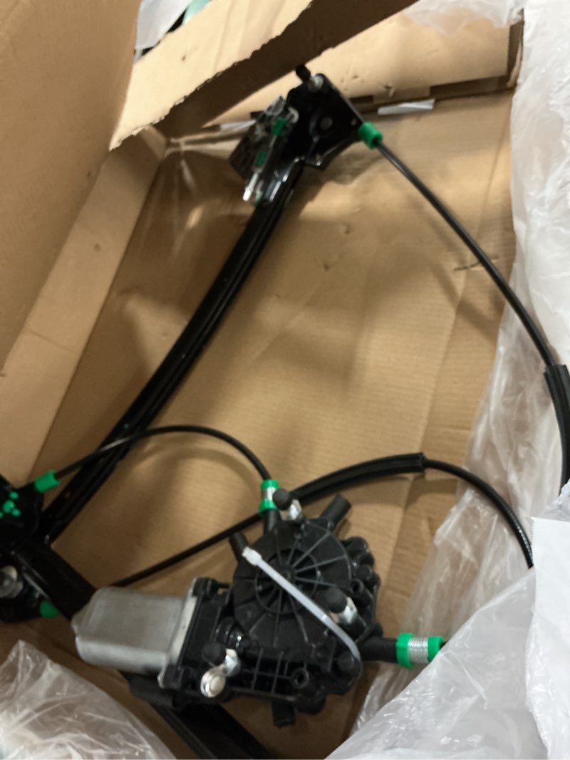 Condition photo showing As Is for dorman 748-472 front driver side power window regulator and motor assembly compatible with select chevrolet models