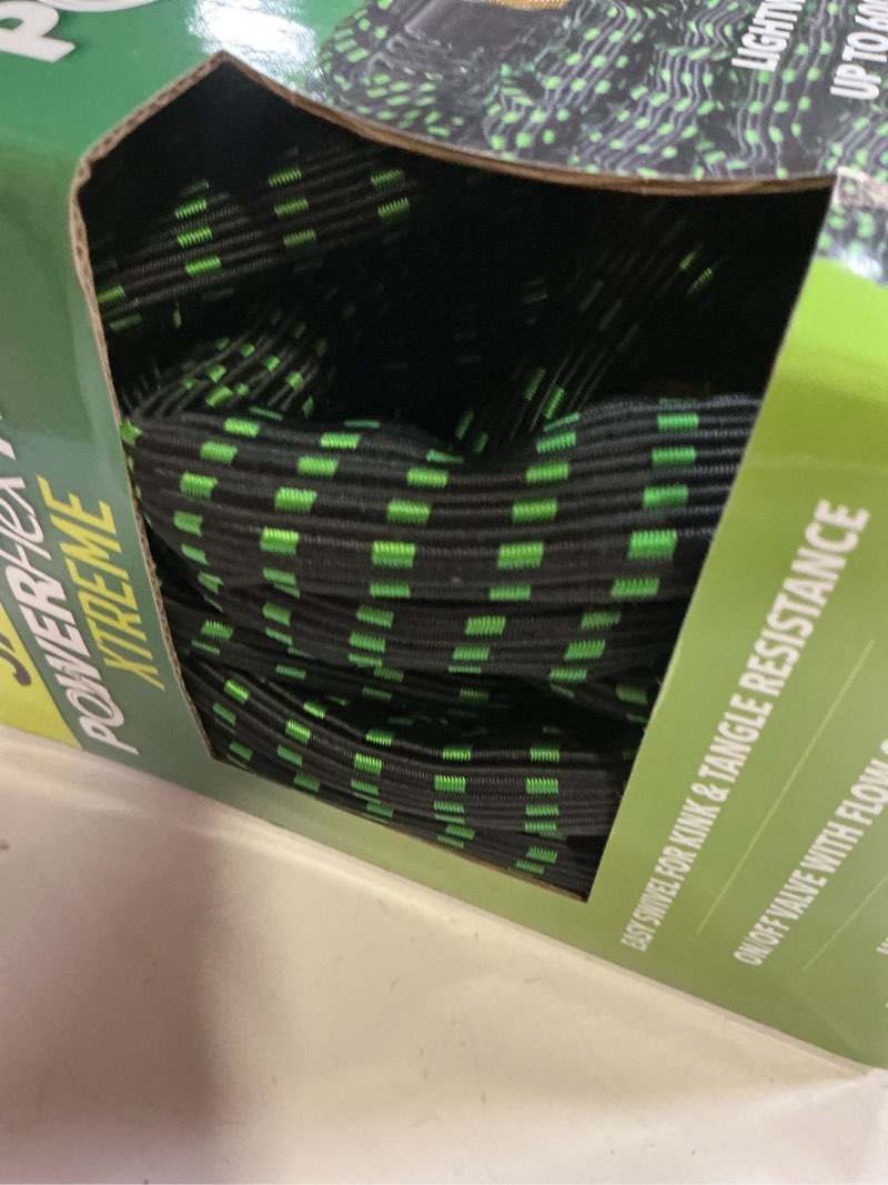 Condition photo showing As Is for flex-able hose flex-able xtreme hose 50ft - kink free, expandable, heavy duty, green garden hose