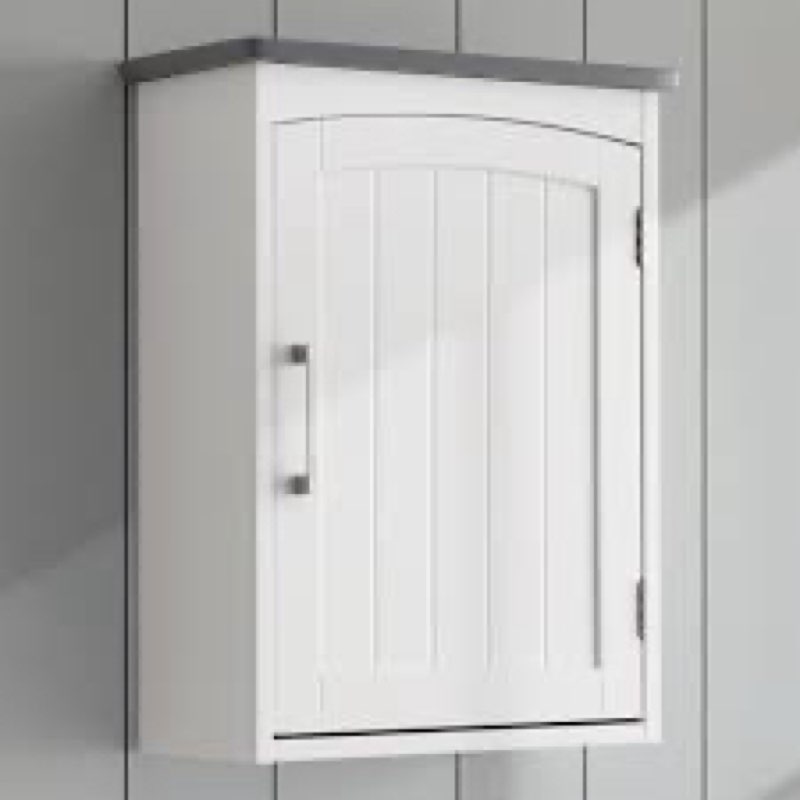 FRALIMK White Bathroom Wall Mounted Storage Cabinet, 15x20 Inches Small Hanging Medicine Cabinet Ove