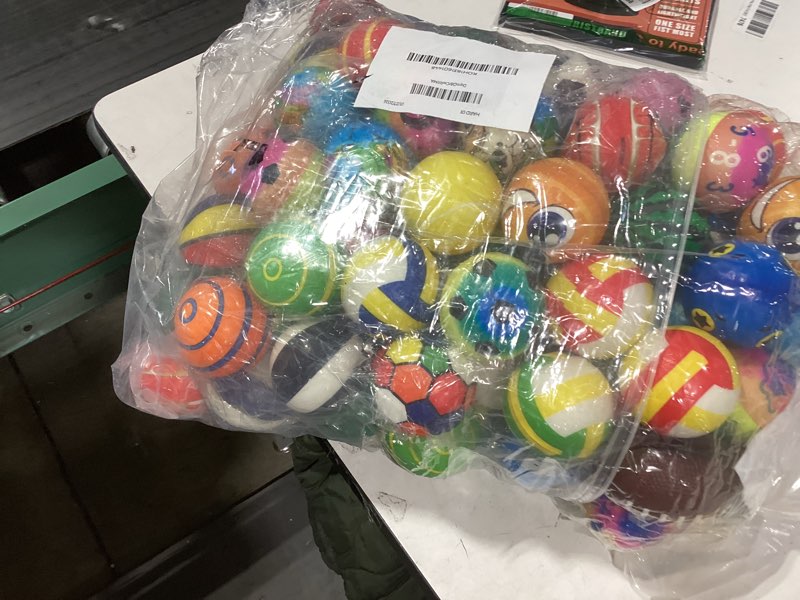 Condition photo showing Good Condition for Yunsailing 108 Pcs Mini Stress Balls Bulk 2.4'' Sensory Fidget Ball Treasure Box Prizes Soft Assorted Stress Relief Toys for Hand Wrist Finger Exercise Adult Teen Party Favor Classroom Lovely