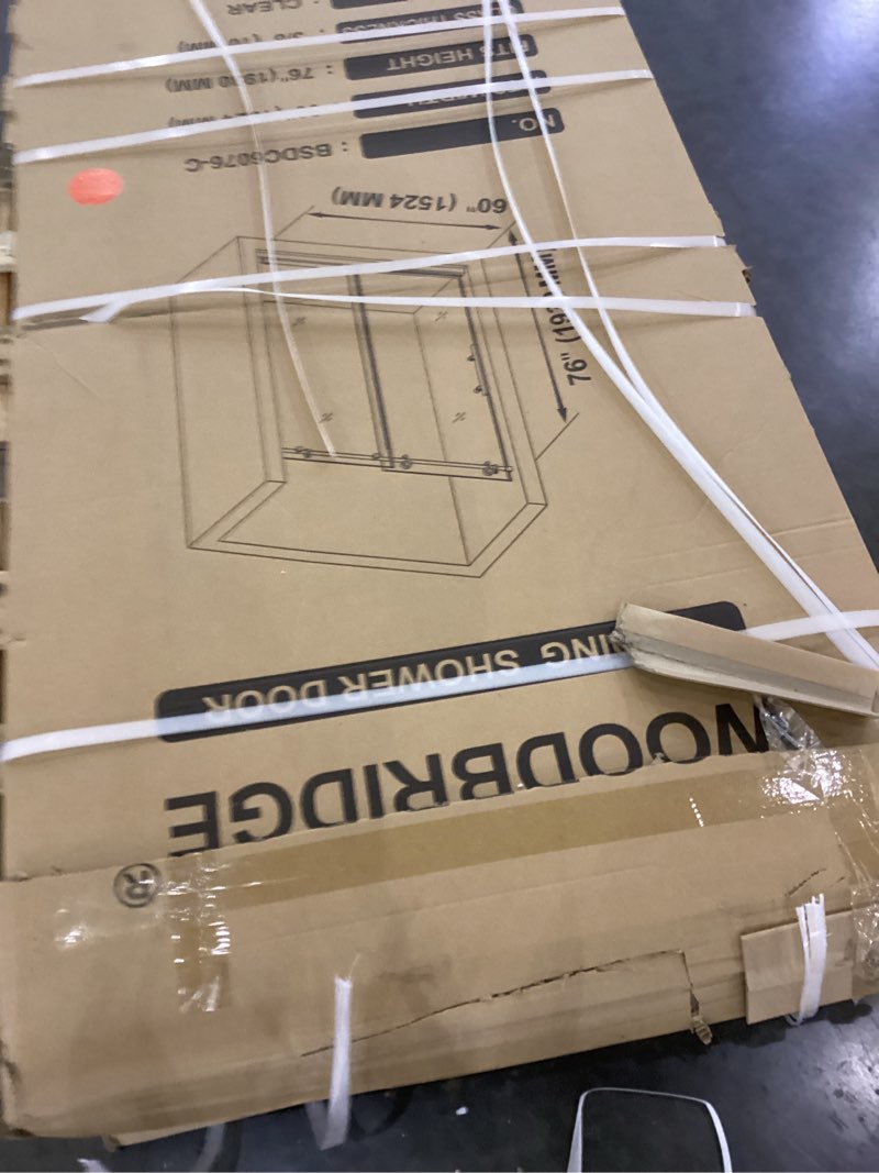 Condition photo showing Good Condition for Woodbridge Frameless Sliding Shower Doors with Soft Close System, 57.5-60" Width x 76" Height with 3