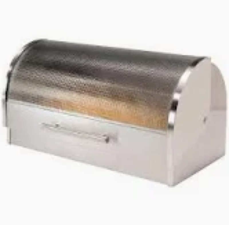 OGGI Neat Stainless Steel Bread Box W/ Tempered Glass Lid
