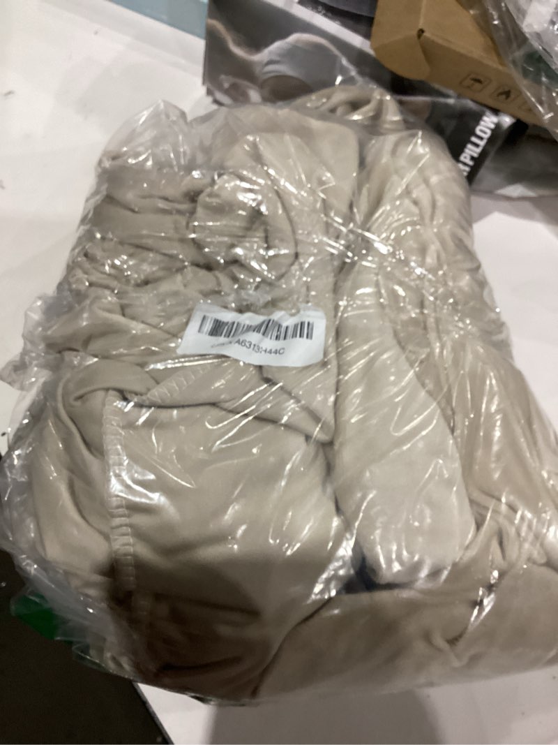 Condition photo showing As Is for H.VERSAILTEX Velvet Stretch Couch Cushion Cover Plush Cushion Slipcover for Chair Loveseat Sofa Cushion Furniture Protector Seat Cushion Sofa Cover (3 Piece XL Sofa Cushion Covers, French Oak) French Oak 3 Cushion XL Sofa