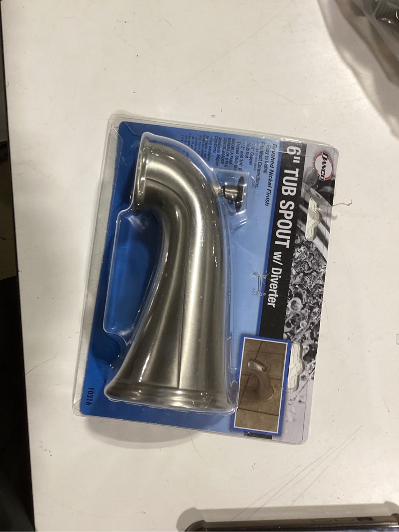 Condition photo showing Good Condition for danco brushed nickel wall-mount universal fit bathtub spout with diverter