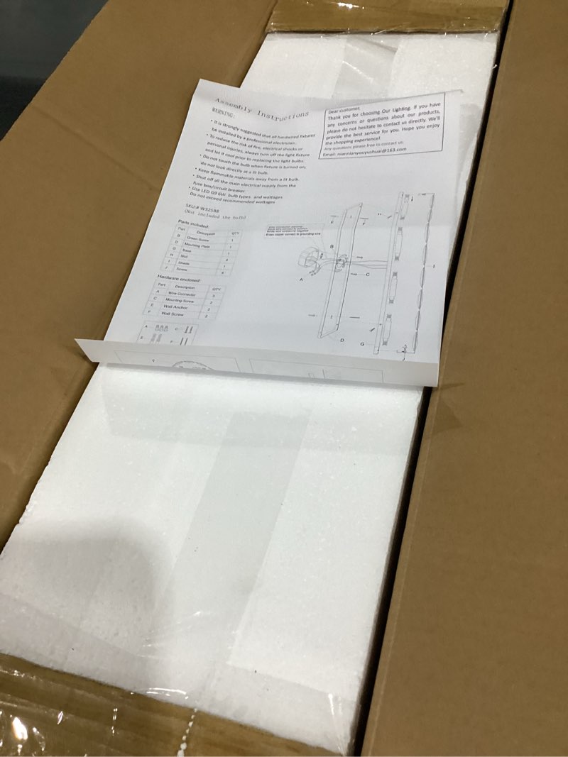 Condition photo showing New/Like New for 2 Pack 2 Light 13.85" Modern Concise Polyhedral Crystal Shade Wall Sconce Light Fixtures,Black Finish for Bathroom,Bedroom Living Room Bedside E12 Base Black 2 Pack 13.85 Inch