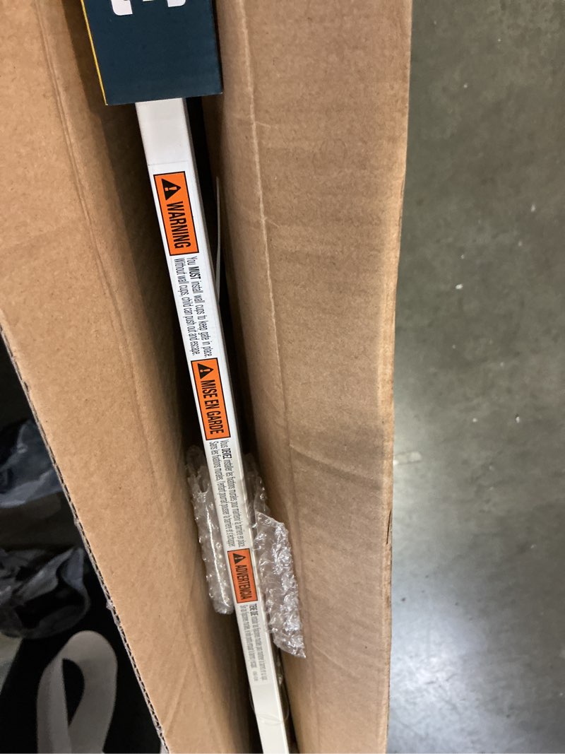 Condition photo showing As Is for safety 1st easy install walk thru baby gate for doorway with door, dog gates, fits 29"-38", easy install 28" tall, white 1-pack 29" to 38" wide x 28" tall white