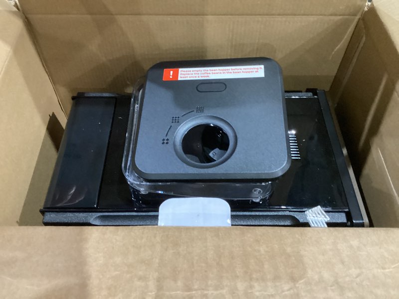 Condition photo showing Good Condition for Coffee Maker with Grinder, Programmable Hot and Cold Coffee Maker with 22 oz Glass Carafe, Fully Automatic Coffee Machine with Timer, Removable Filter, Black Americano Coffee Machine