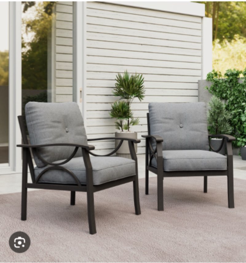 dorisann patio chair with cushions