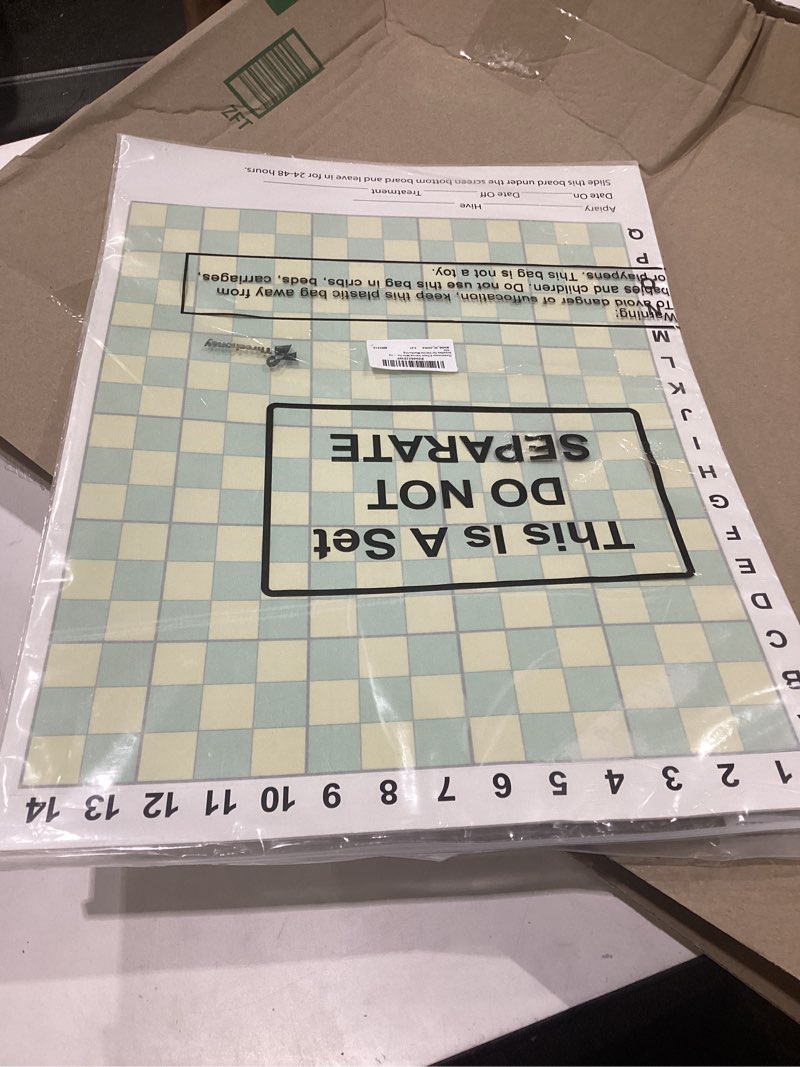 Condition photo showing New/Like New for 6 pack varroa mite counting board 10 frames mite drop or closing screened bottom board bee hive bottom beekeeping supplies for varroa monitoring