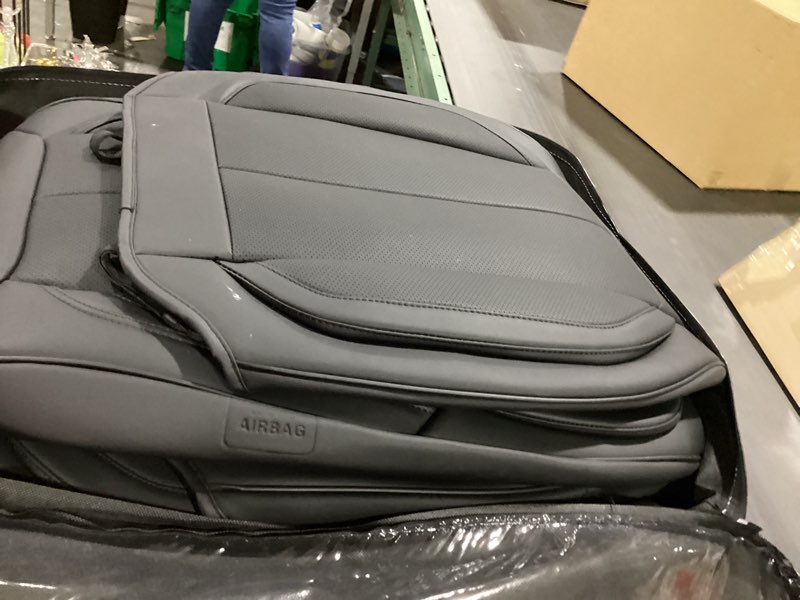 Condition photo showing Good Condition for coverado seat covers full set, black seat covers for cars 5 seats, car seat protector, waterproof nappa leather car seat cushion, front and rear car seat cover fit for most sedans suv pick-up truck black fullset