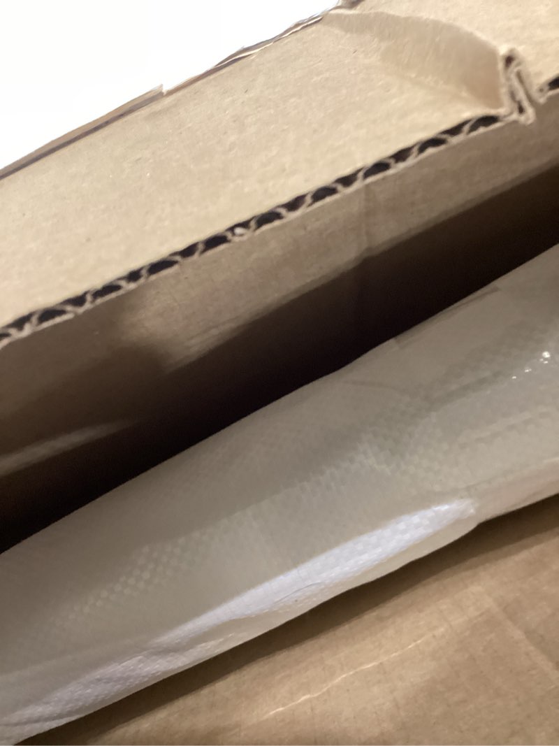 Condition photo showing As Is for NECAUX Custom 36 x 55 Inch Clear Table Cover Protector, 1.5mm Thick Plastic Waterproof Heavy Duty Pad for Dining Room Table, Clear Table Cloth Cover Protector, Table Cloth Pad for Kitchen Wood Grain 36" x 55" Clear 1.5mm