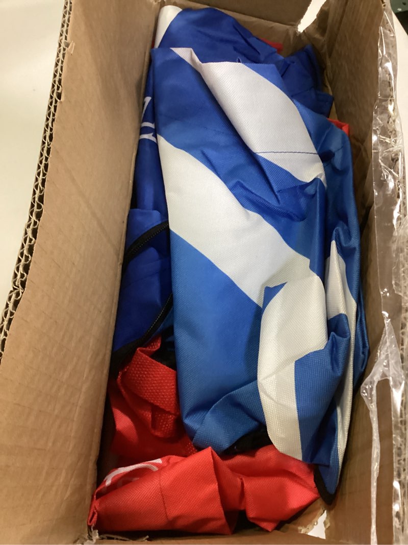 Condition photo showing Good Condition for Portable Cornhole Set with 2 Collapsible Cornhole Boards, 8 Cornhole Bean Bags and Carrying Case for Yard Toss Game, Indoor Outdoor Camping Games for Family Parties (3 x 2-feet) Blue Red 3'x2'