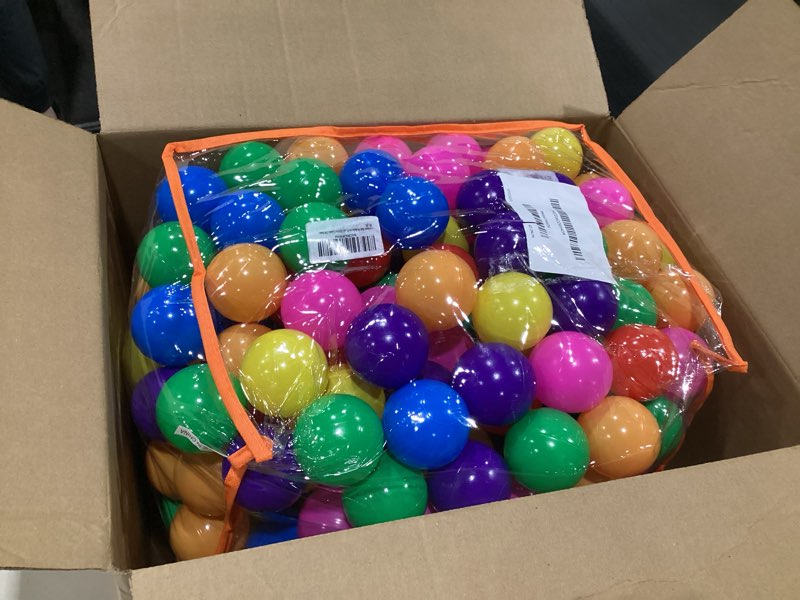 Condition photo showing As Is for Vanland Ball Pit Balls for Baby and Toddler Phthalate Free BPA Free Crush Proof Plastic - Multicolored Pit Balls in Reusable Play Toys for Kids with Storage Bag Bright colors 200 Balls
